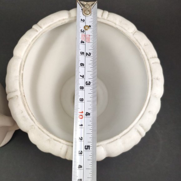 Japan L'Amour China Vases Set of 2, VTG Ceramic Planters Applied Flowers 6" - Picture 12 of 12